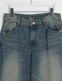 Henville Washing Denim Balloon Wide Pants