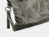 Nora Leather Studded Big Shoulder Bag
