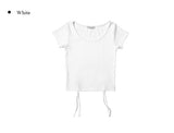Slew Ribbon Back Silt Strap Short Sleeve T-Shirt