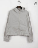 Alka cut crop hood windbreaker