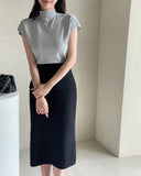 Softy plain short-sleeved knit