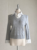 Naillo Layered Shirt Cable Knit