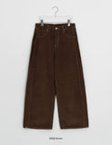 Velvis Pintuck Rivet Corduroy Wide Pants