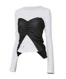 Bustier Layered Long Sleeve