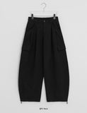Hinte Curved Banding Cargo Balloon Wide Pants