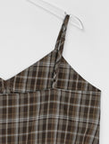 Hartin Check Layered Sleeveless One Piece