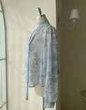 Alena Toile Chiffon Tie Blouse