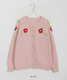 Gella flower embroidery knit cardigan