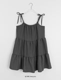 Hecky Suede Strap Tiered Mini One Piece