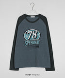 Eluki pigment color matching printing long sleeve tee