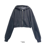 PIGMENT CROP HOODIE ZIP-UP