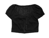 Ako Puff Crop Short Sleeve Cardigan
