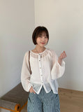 Handka Linen Round Blouse