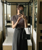 Aluah Half Neck Pleated T-Blouse