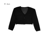 Blossom V-Neck Summer Knit Crop Cardigan