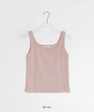 Dukins Color U-Neck Ribbed Sleeveless