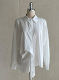 Demore Wrap Collar Shirt Blouse