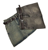 Abel denim belt skirt