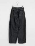 Henra Nonfade Stitch Wide Raw Edge Denim Pants