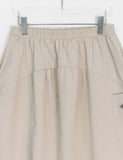 Tomou banding patch cargo cotton long skirt