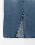 Hash Slit Denim Long Skirt