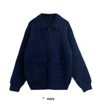 MOHAIR POCKET ZIP-UP