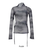 Cut-out Turtleneck Long Sleeve