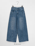 Zidue cut denim wide pants