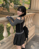 Cesi Slit Bustier T-shirt Set