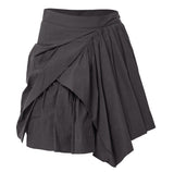 Asymmetrical Draped Layered Skirt