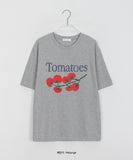 Friendy Tomato Printing Short Sleeve Tee