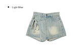 Nibeo Denim Ribbon Wrap Skirt Pants