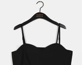 Abing Lace Ribbon Strap Tulip Heart Sleeveless