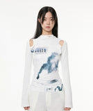 Cut-out Turtleneck Long Sleeve