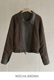 Kellyanne Collar String Leather Jacket