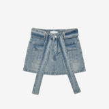 2K Cargo Denim Mini Skirt