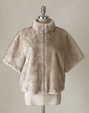 Benuz Eco Fur Mink Semi Polar Zip-Up Jacket