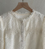 Loa Lace Flower Surgical Blouse