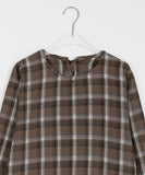 Endini Round Check Blouse