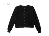 Ati Basic Round Knit Cardigan