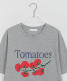 Friendy Tomato Printing Short Sleeve Tee