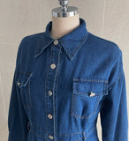 Happiness Denim Shirt Long One Piece (Belt Set)