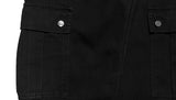 Denti Black Blue Cargo Strap Wide Pants