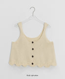 Heildeen Button Punching Knit Bustier