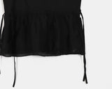 Abing Lace Ribbon Strap Tulip Heart Sleeveless