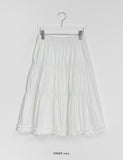 Hihot Dot Frill Tiered Nylon Skirt