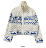 SNOWFLAKE CROP SWEATER