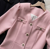 Aillo V-neck tweed one piece