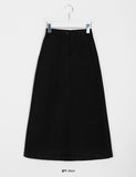 Fidio banding peach fuzz long skirt