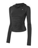 Hooded High Neck Long Sleeve